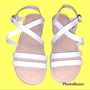 Size 13 White Strappy Sandals from The Children’s Place